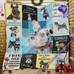 Love Miniature Schnauzer Dog Cl15110189Mdq Quilt Blanket and Home Decor