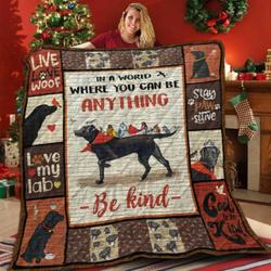 Love My Black Labrador V1 QE 3D Customized Quilt and Home Decor