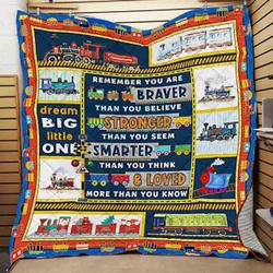 Love My Little One Train Quilt Egb and Home Decor