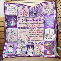 Love My Unicorn Granddaughter Gma Quilt Efr and Home Decor