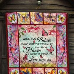 Love Never Dies Butterfly Ah Quilt Derqii and Home Decor