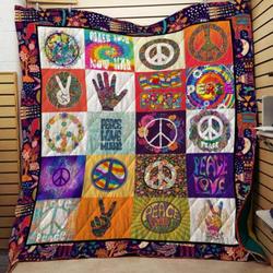 Love Peace Music 3D Customized Quilt Blanket 75 and Home Decor