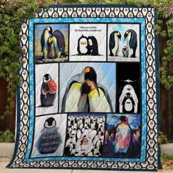 Love Penguin Blanket Kc1807 Quilt and Home Decor