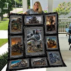 Love Train Like Quilt Blanket and Home Decor