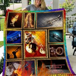 Love Trumpet Like Quilt Blanket and Home Decor