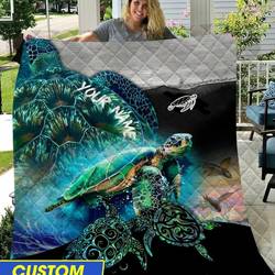 Love Turtle Like Quilt Blanket and Home Decor