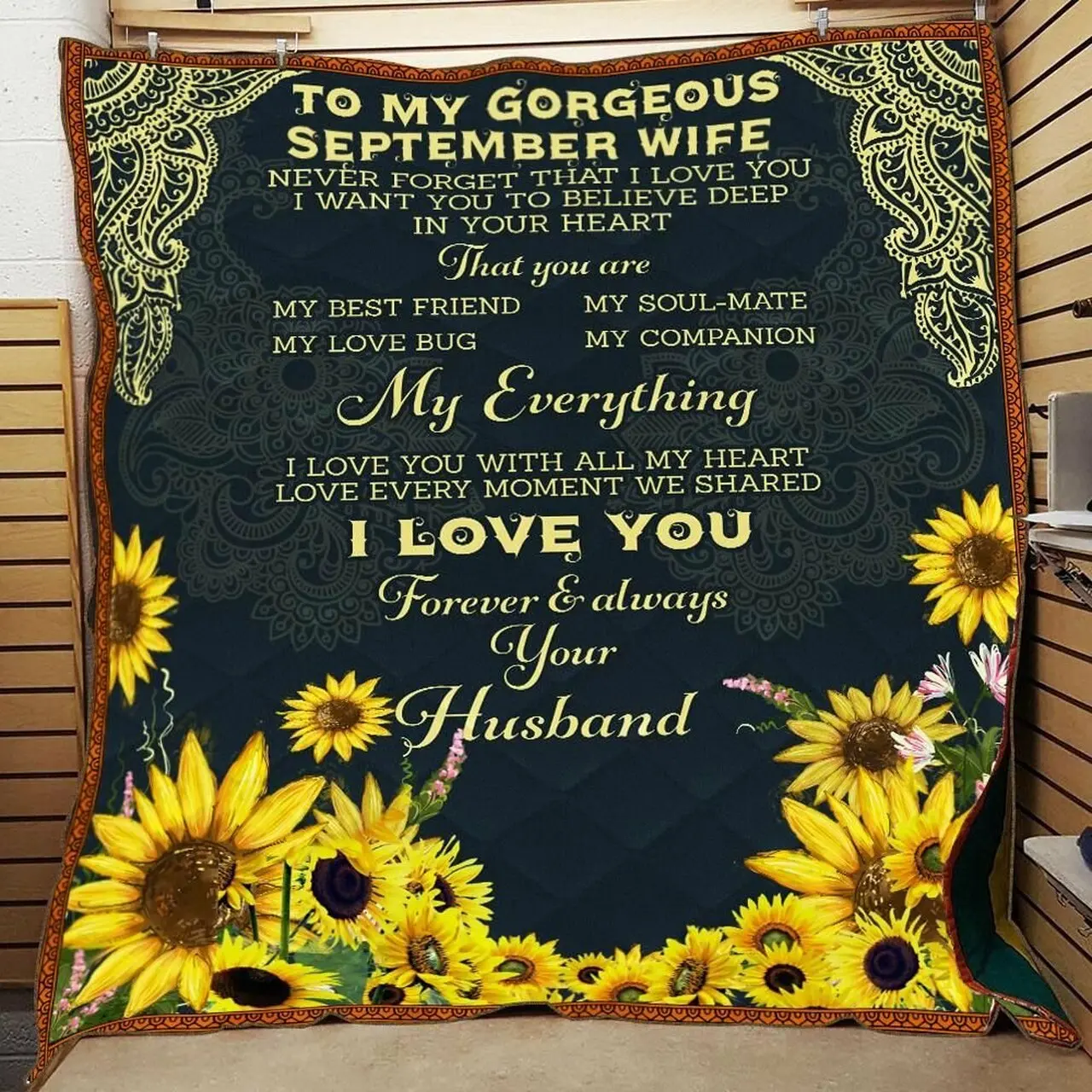 Love Wife Awesome Quilt Ecf and Home Decor