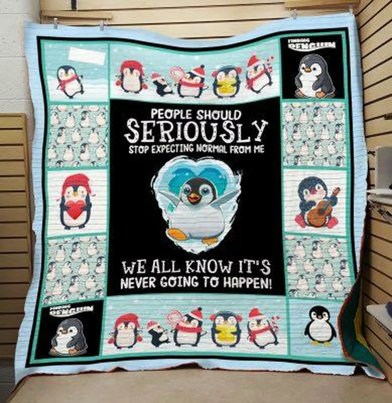 Lovely Baby Penguin Quilt Blanket Quilt and Home Decor