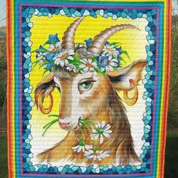 Lovely Goat Lady Clt270637 Quilt Blanket and Home Decor