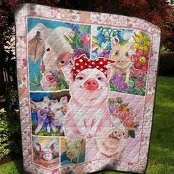 Lovely Pig Quilt Blanket  Quilt and Home Decor