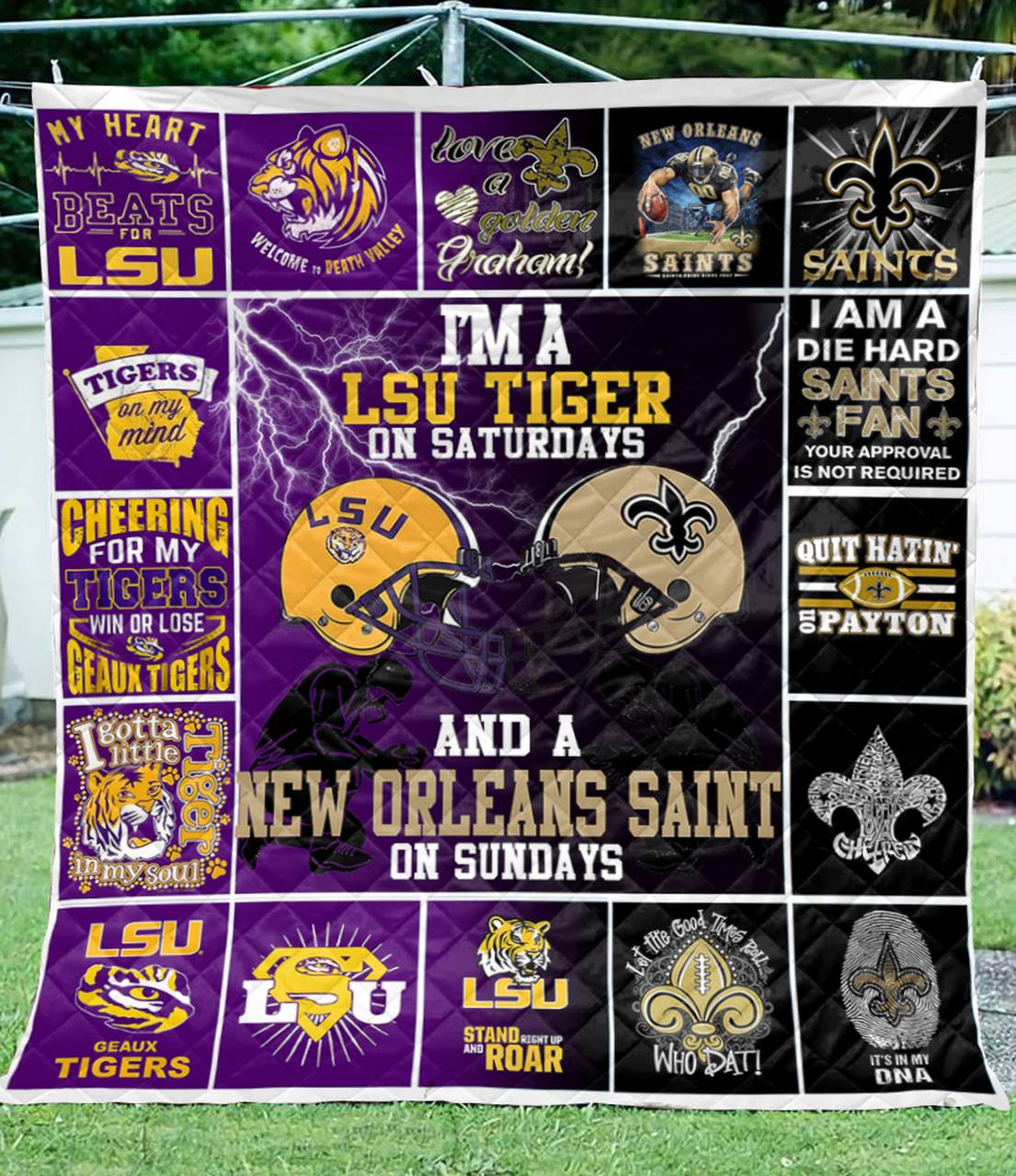 Lsu-Nos 3D Premium Quilt and Home Decor