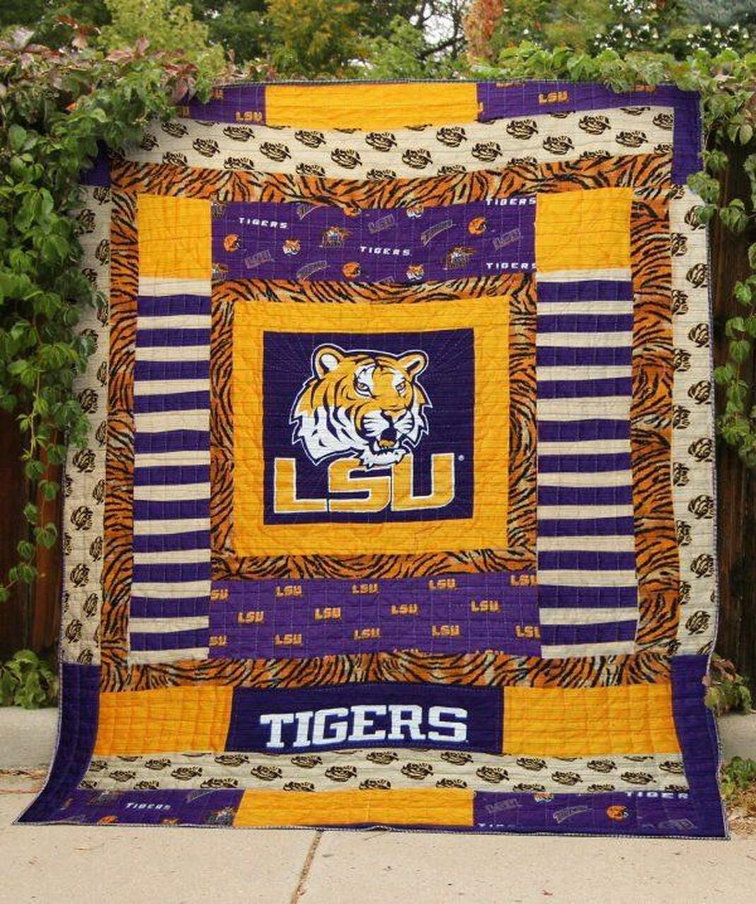 Lsu Tiger Quilt Blanket Lv01 Quilt and Home Decor
