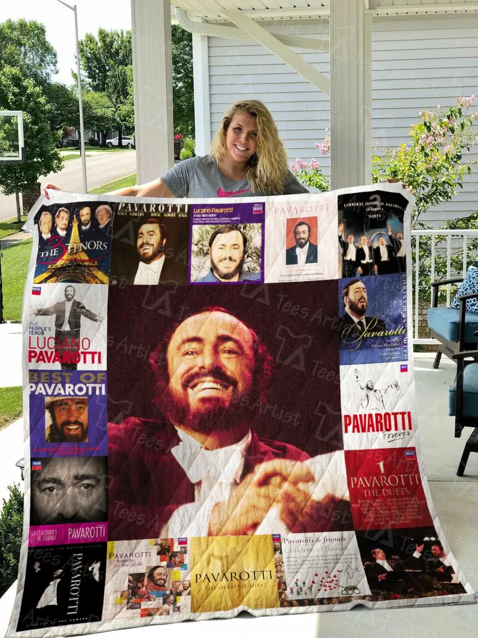 Luciano Pavarotti Quilt Blanket 01042 and Home Decor