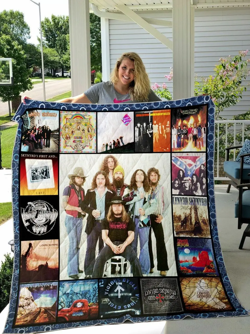 Lynyrd Skynyrd Style 2 Album Covers Quilt Blanket and Home Decor