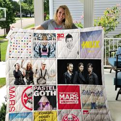 M - 30 Seconds To Mars Albums Quilt Blanket For Fans Ver 14 and Home Decor