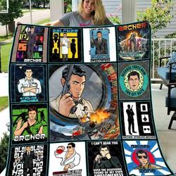 M Archer Tv Series Quilt Blanket and Home Decor