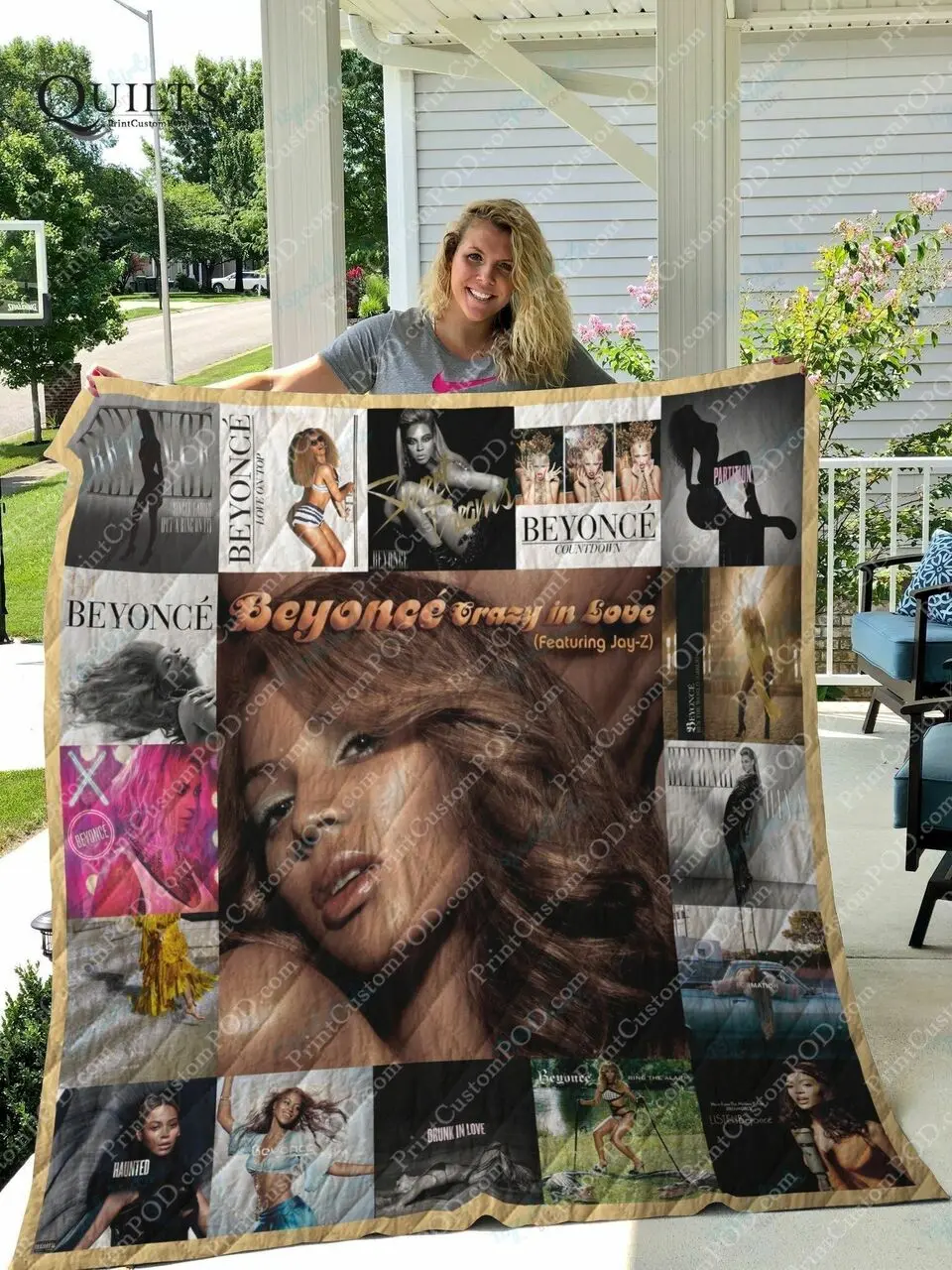 M Beyonce Knowles Quilt Blanket For Fans Ver 17 and Home Decor