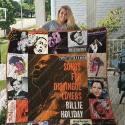 M Billie Holiday Quilt Blanket For Fans Ver 25 and Home Decor
