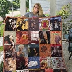M Etta James Quilt Blanket For Fans Ver 25 and Home Decor