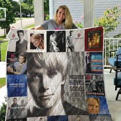 M Hunter Hayes Quilt Blanket For Fans Ver 17 and Home Decor