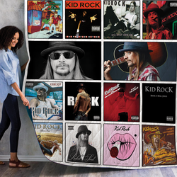 M- Kid Rock Albums Quilt Blanket and Home Decor