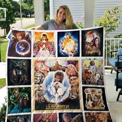 M Labyrinth Quilt Blanket For Fans and Home Decor