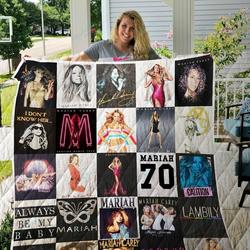 M Mariah Carey T Shirt Quilt Blanket For Fans and Home Decor