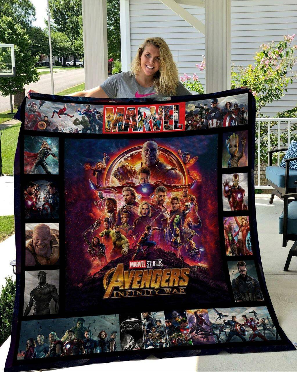 M - Marvel Avengers Quilt Blanket and Home Decor