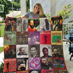 M Marvin Gaye Quilt Blanket For Fans Ver 25 and Home Decor