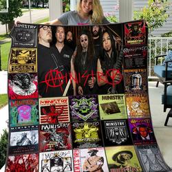 M - Ministry V1 Quilt Blanket and Home Decor