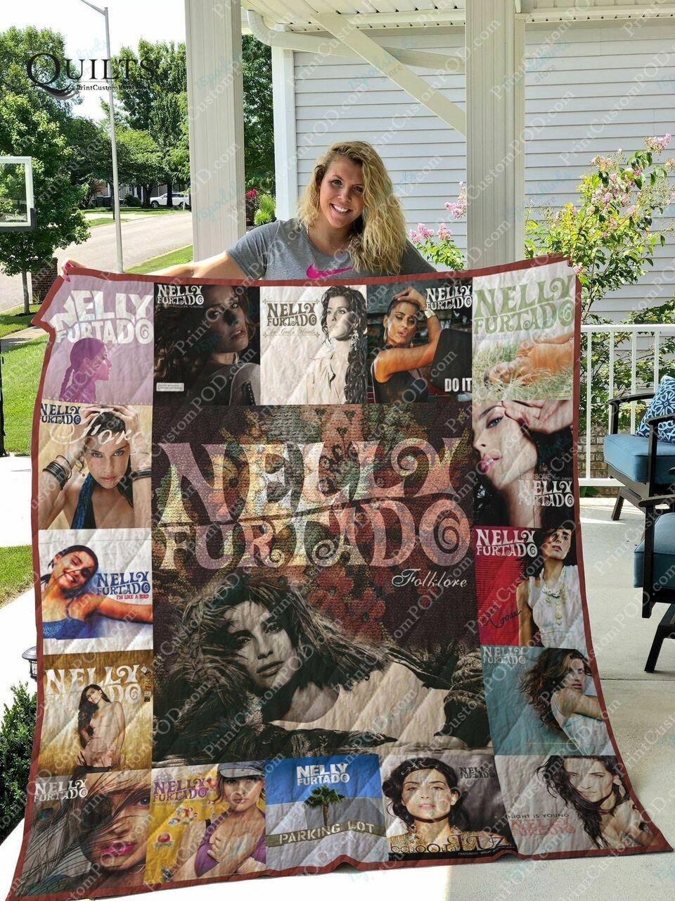 M Nelly Furtado Quilt Blanket For Fans Ver 17 and Home Decor