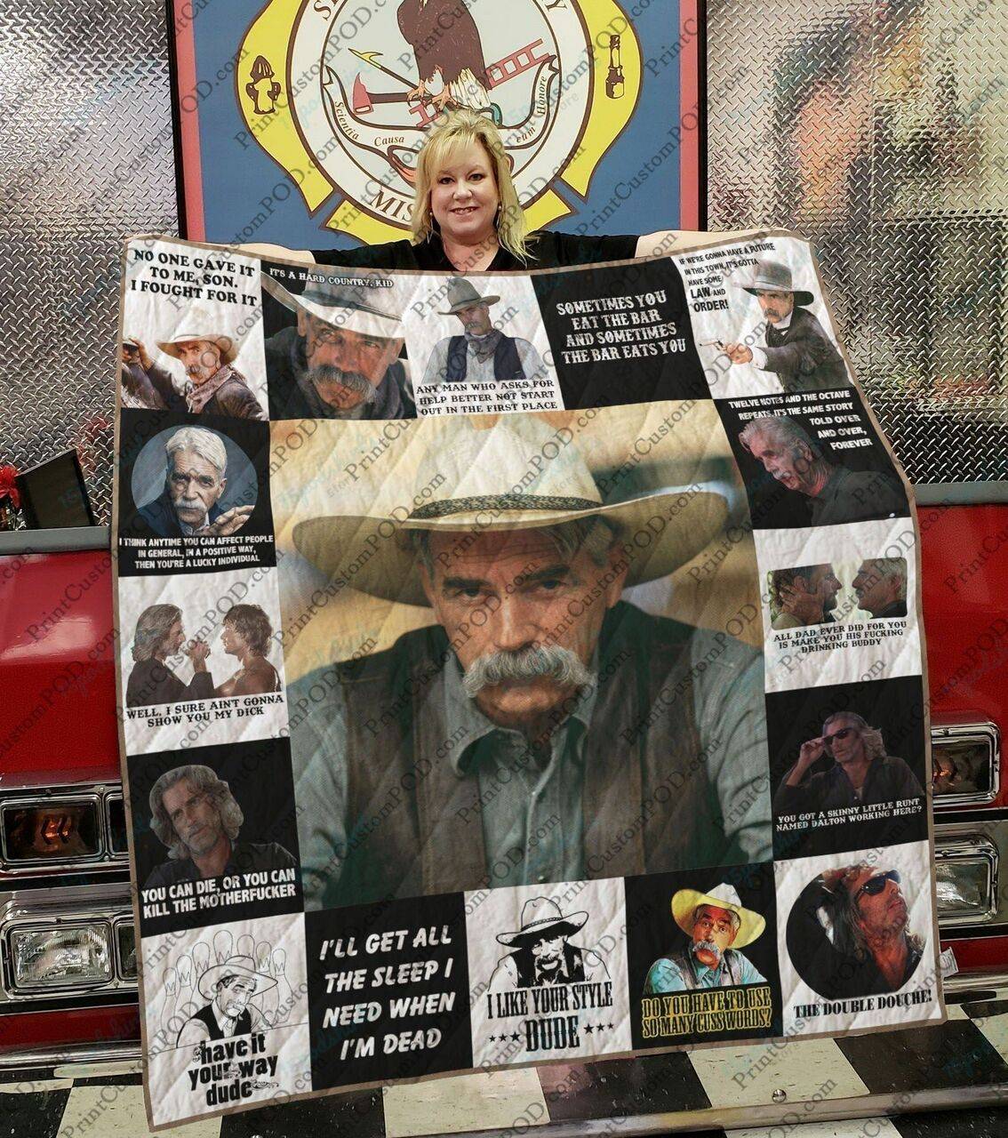 M Sam Elliott Quilt Blanket For Fans Ver 17 2 and Home Decor
