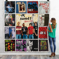 M - Sum 41 Albums Quilt Blanket For Fans Ver 13 and Home Decor