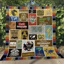 M - Teacher Quilt Blanket Ver 1 and Home Decor