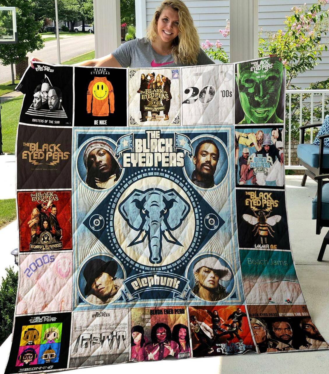 M290718 The Black Eyed Peas Quilt Blanket Quilt and Home Decor