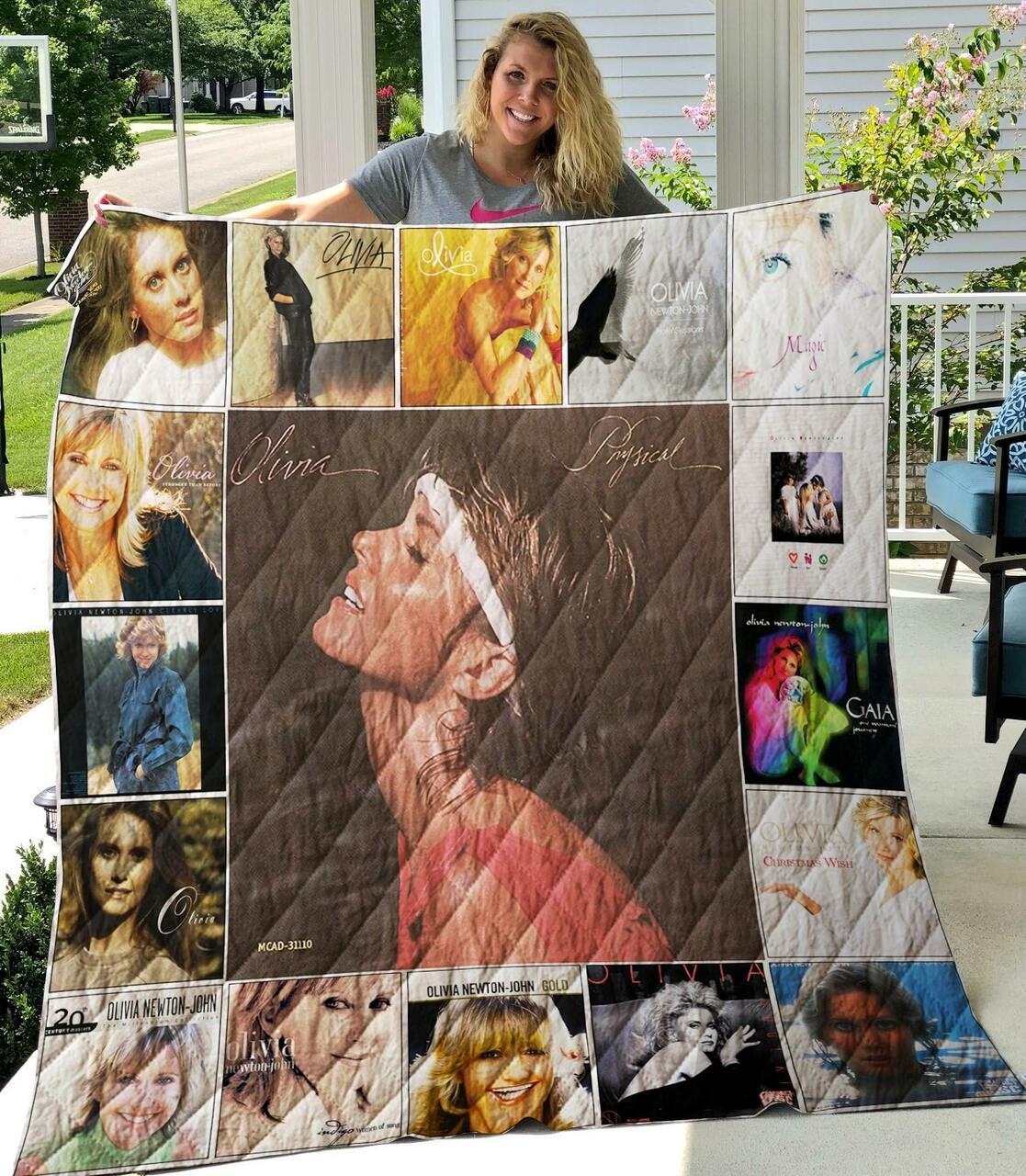 M290723 Olivia Newton-John Quilt Blanket Quilt and Home Decor