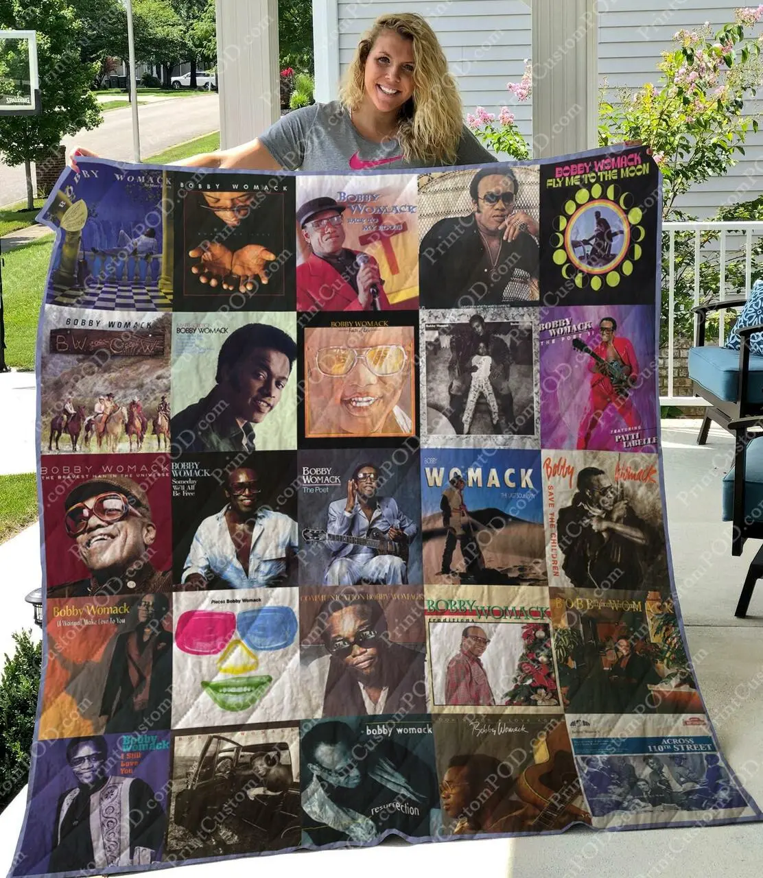 M300707 Bobby Womack Quilt Blanket Quilt and Home Decor
