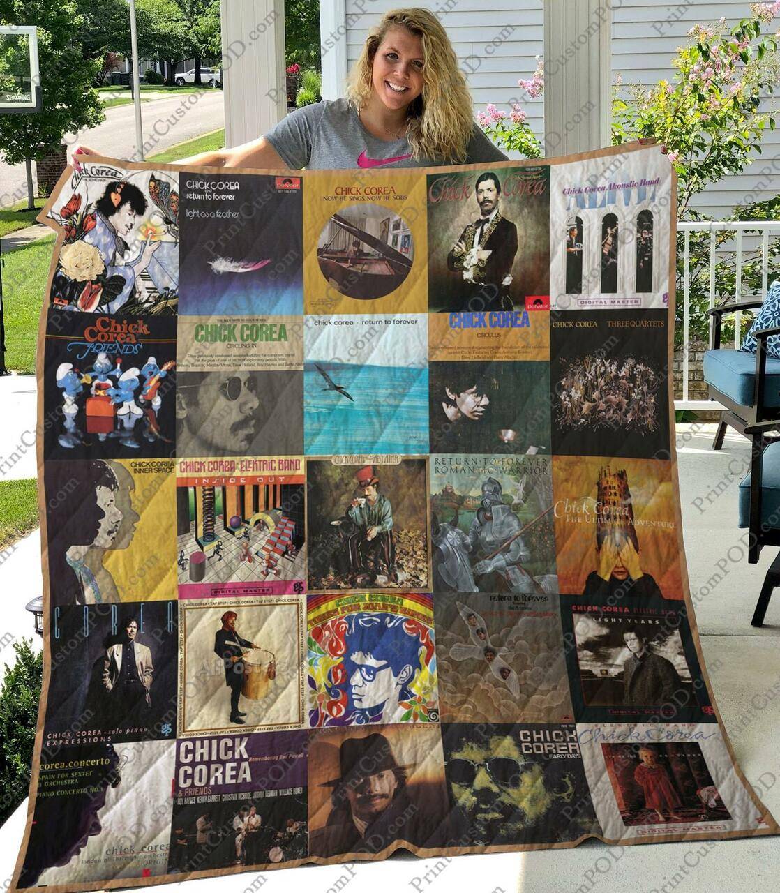 M300713 Chick Corea Quilt Blanket Quilt and Home Decor