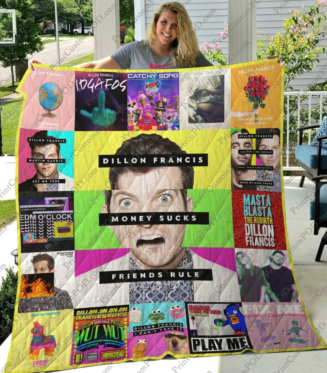 M300716 Dillon Francis Quilt Blanket Quilt and Home Decor