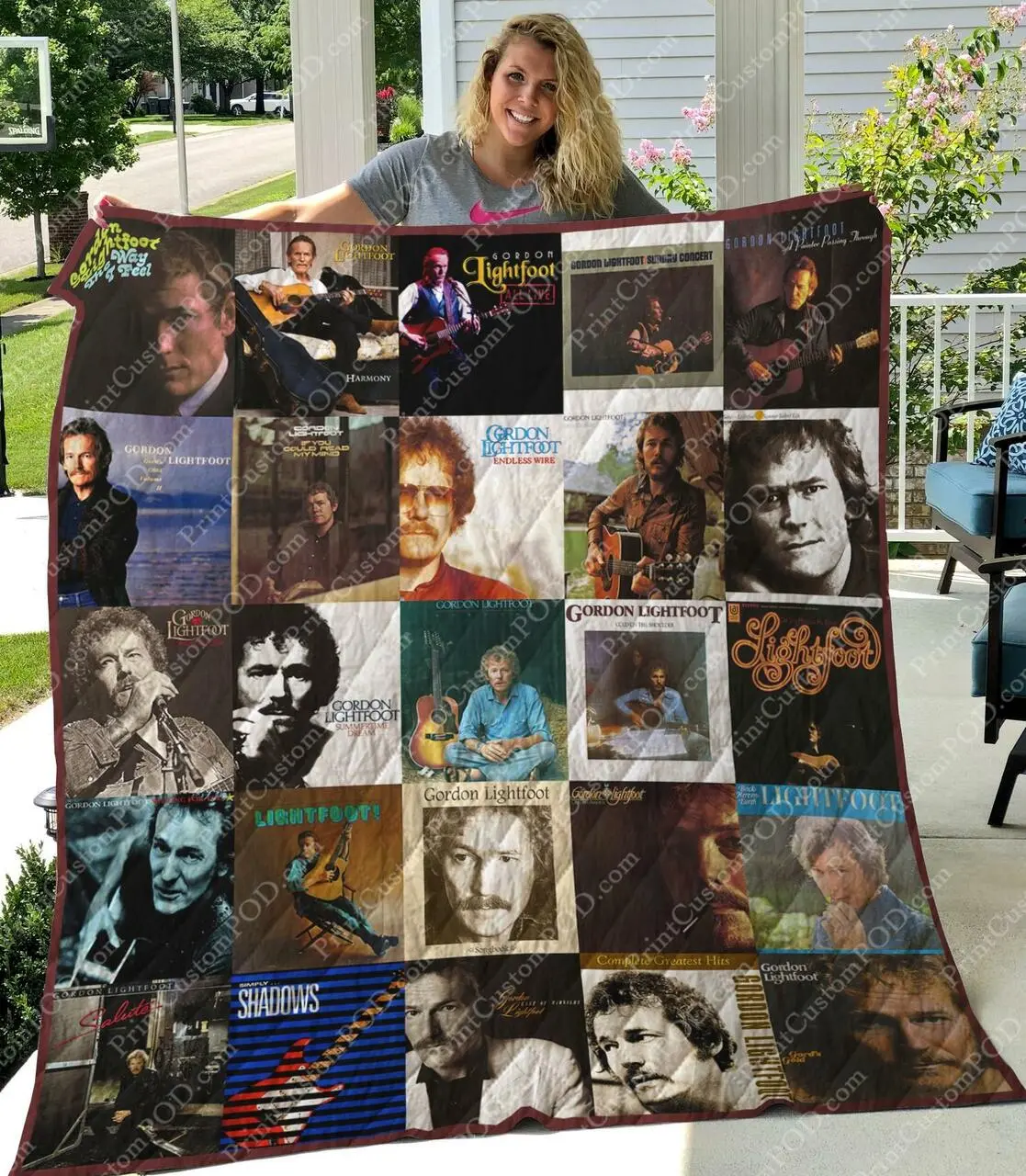 M300727 Gordon Lightfoot Quilt Blanket Quilt and Home Decor