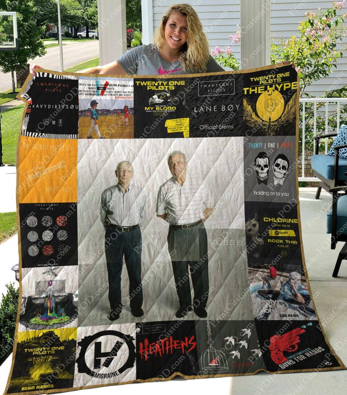 M300751 Twenty One Pilots Quilt Blanket Quilt and Home Decor