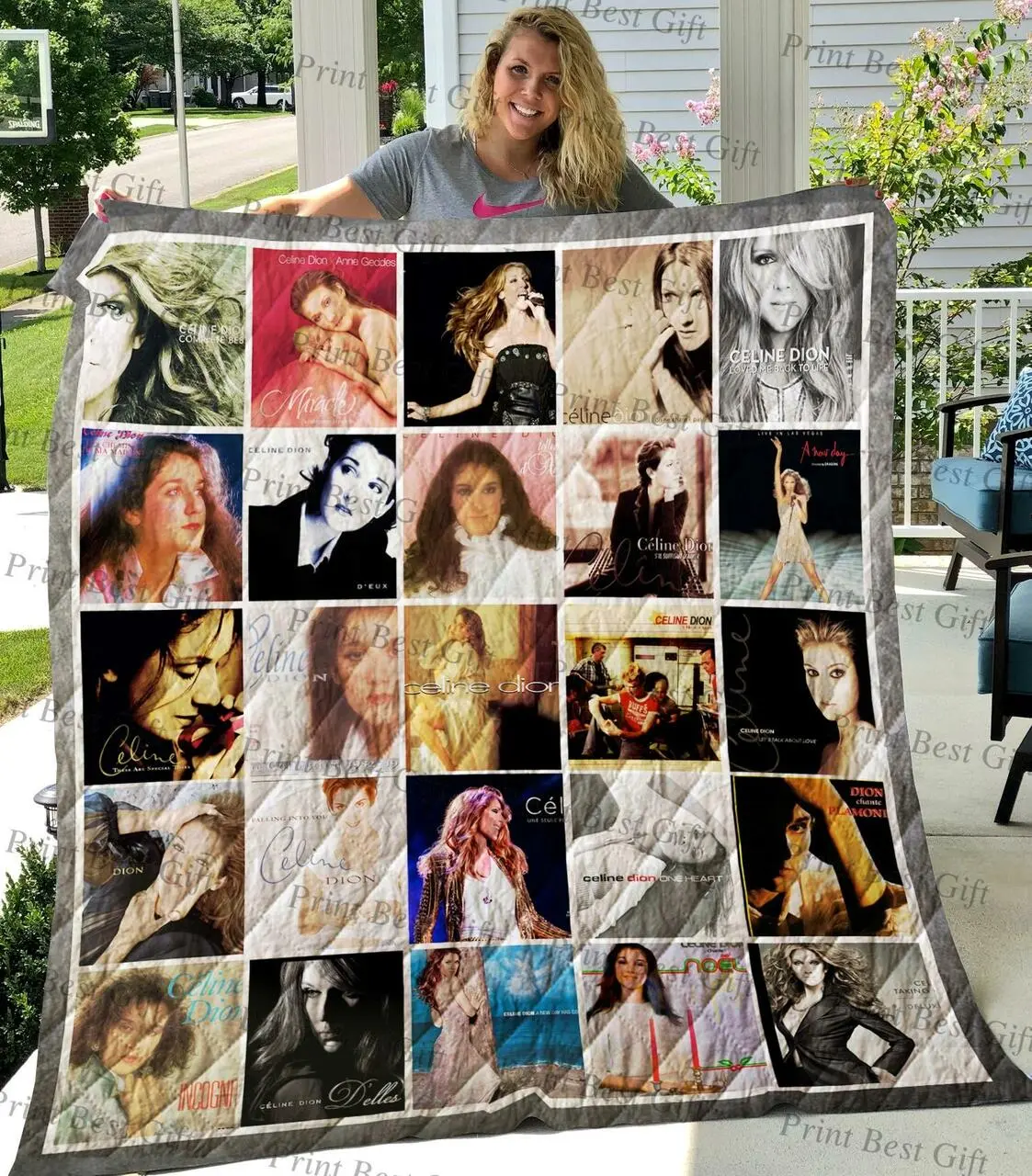 M310740 Celine Dion Quilt Blanket Quilt and Home Decor