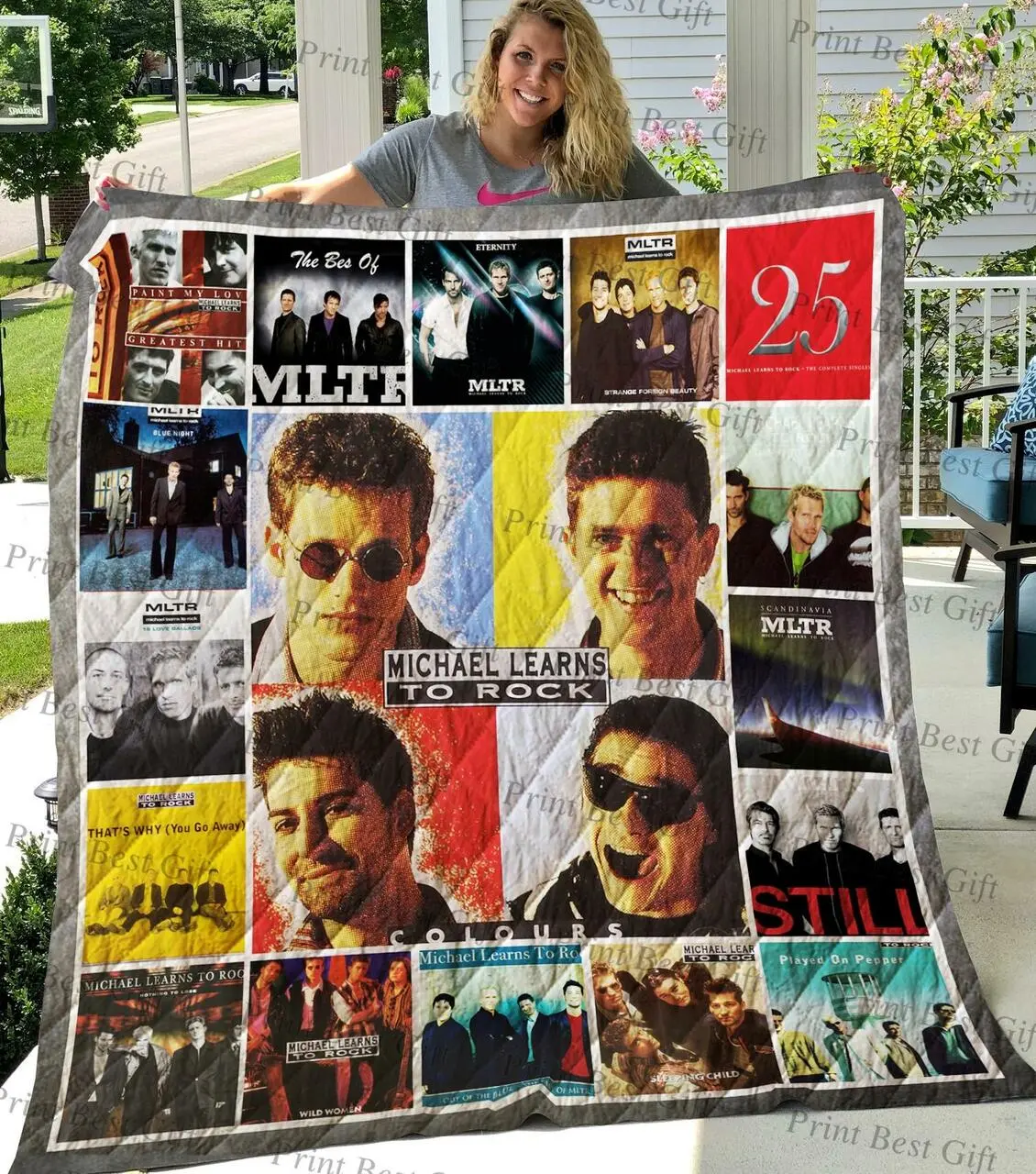M310753 Michael Learns To Rock Quilt Blanket Quilt and Home Decor