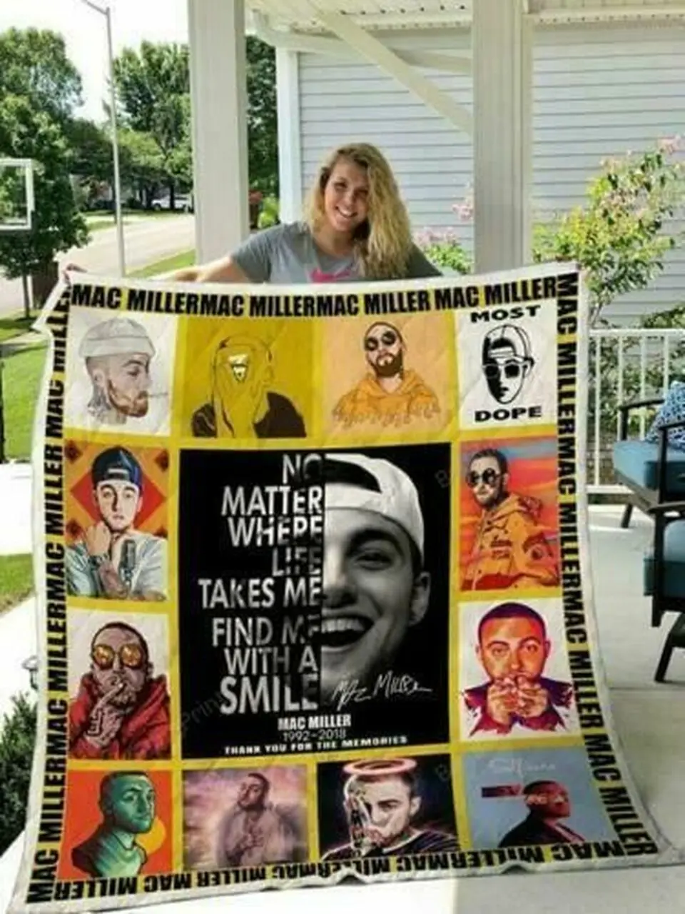 Mac Miller Quilt Quilt Blanket and Home Decor