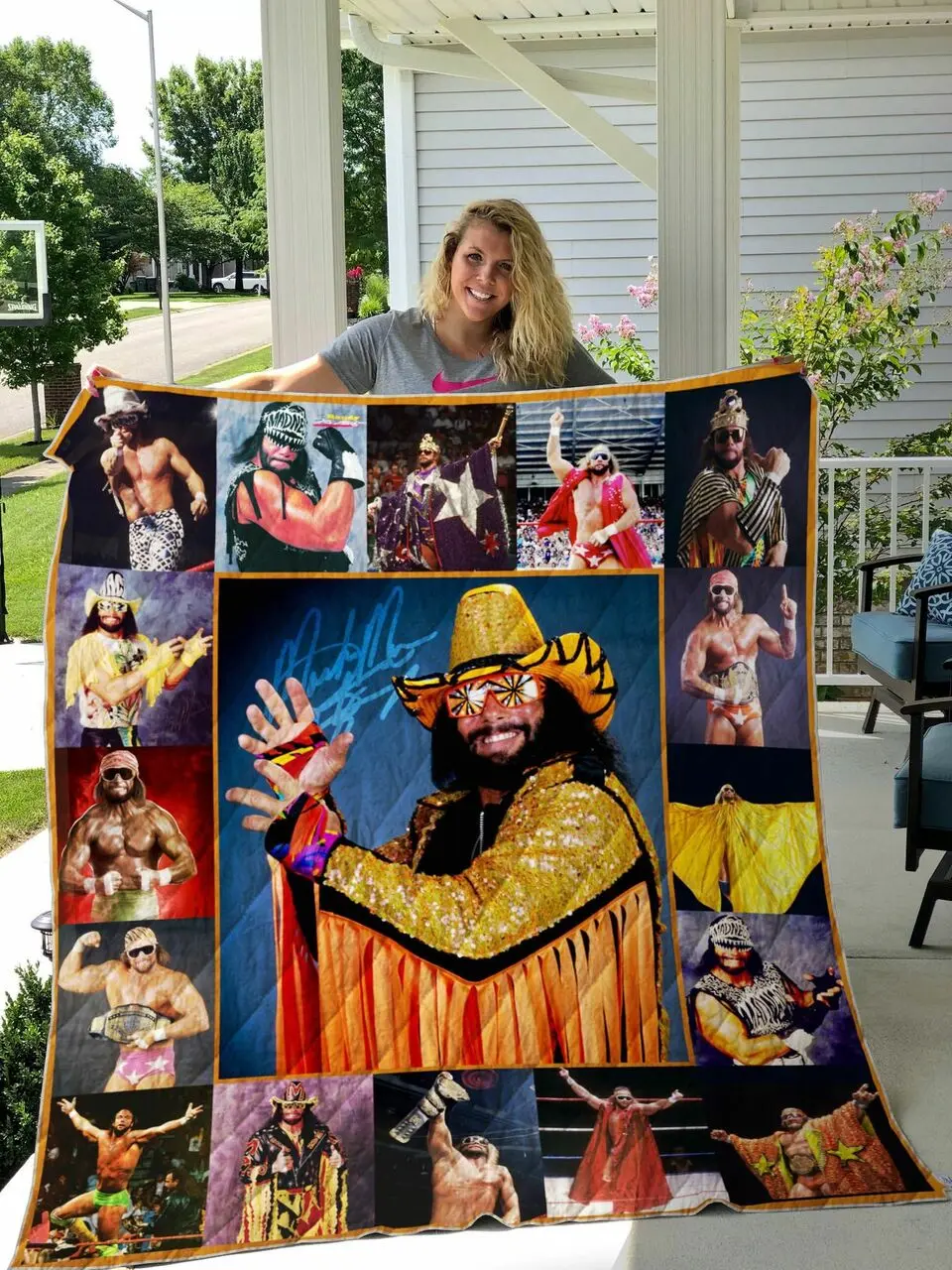Macho Man Randy Savage All Season Plus Size Quilt Blanket and Home Decor