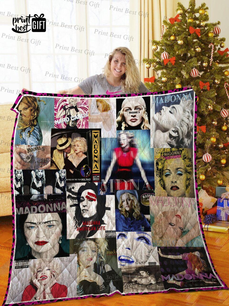 Madonna Albums Cover Poster Quilt Blanket Ver 5 and Home Decor