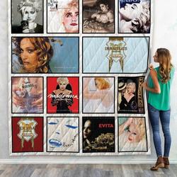 Madonna Albums Quilt Blanket 01 and Home Decor