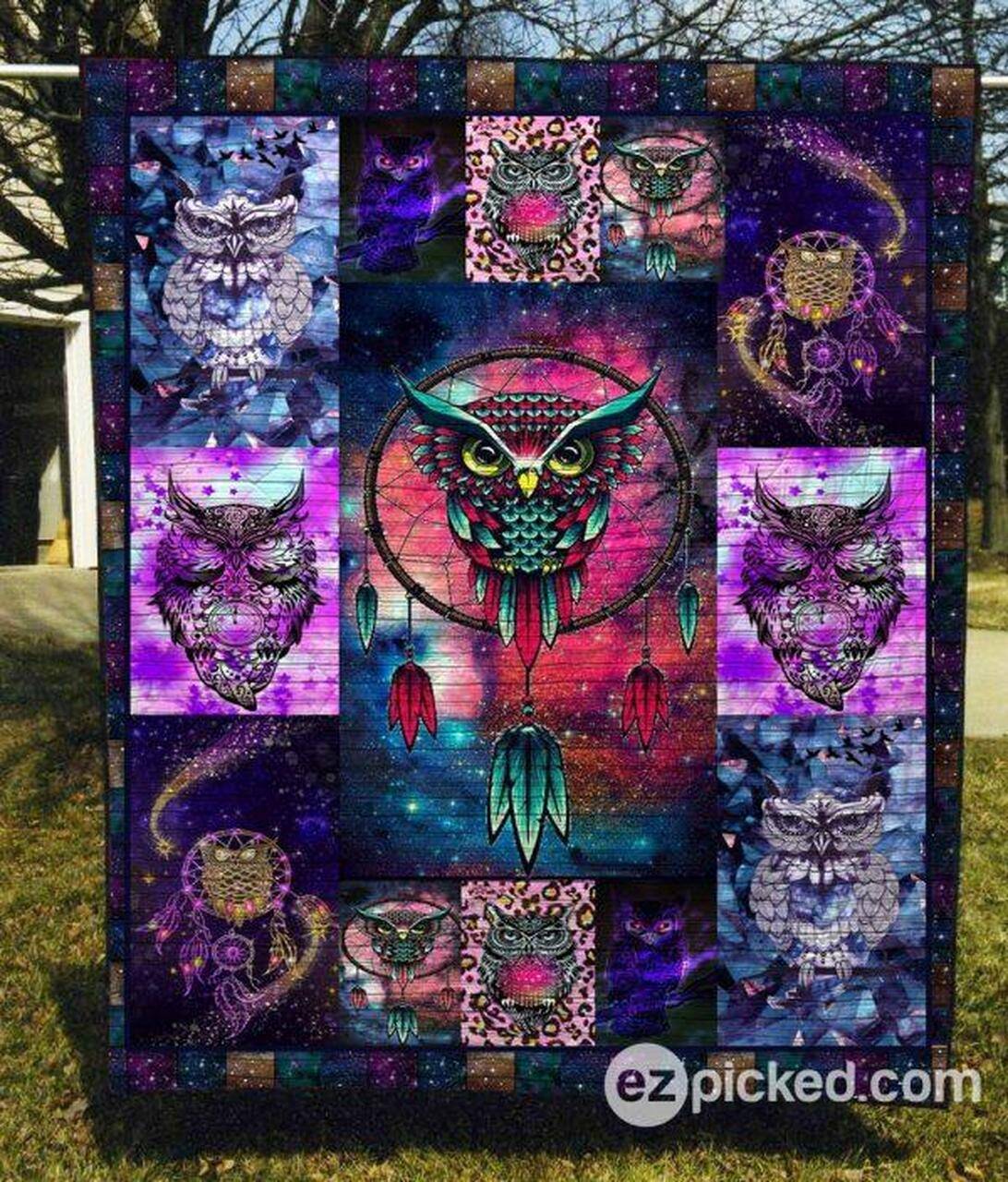 Magical Owl Quilt Blanket Yct8 Quilt and Home Decor