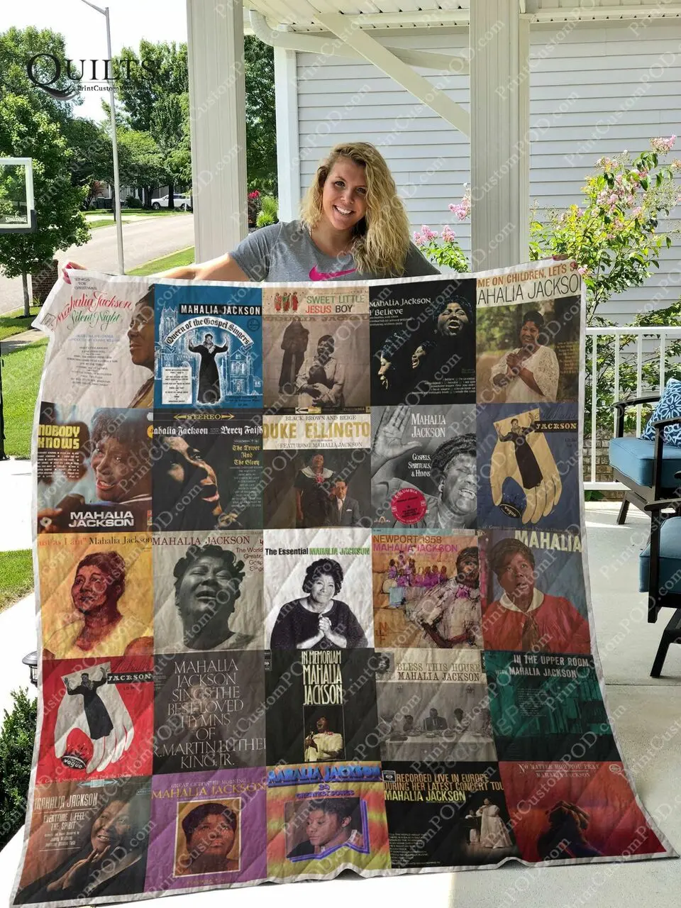 Mahalia Jackson Albums Quilt Blanket For Fans Ver 25 and Home Decor