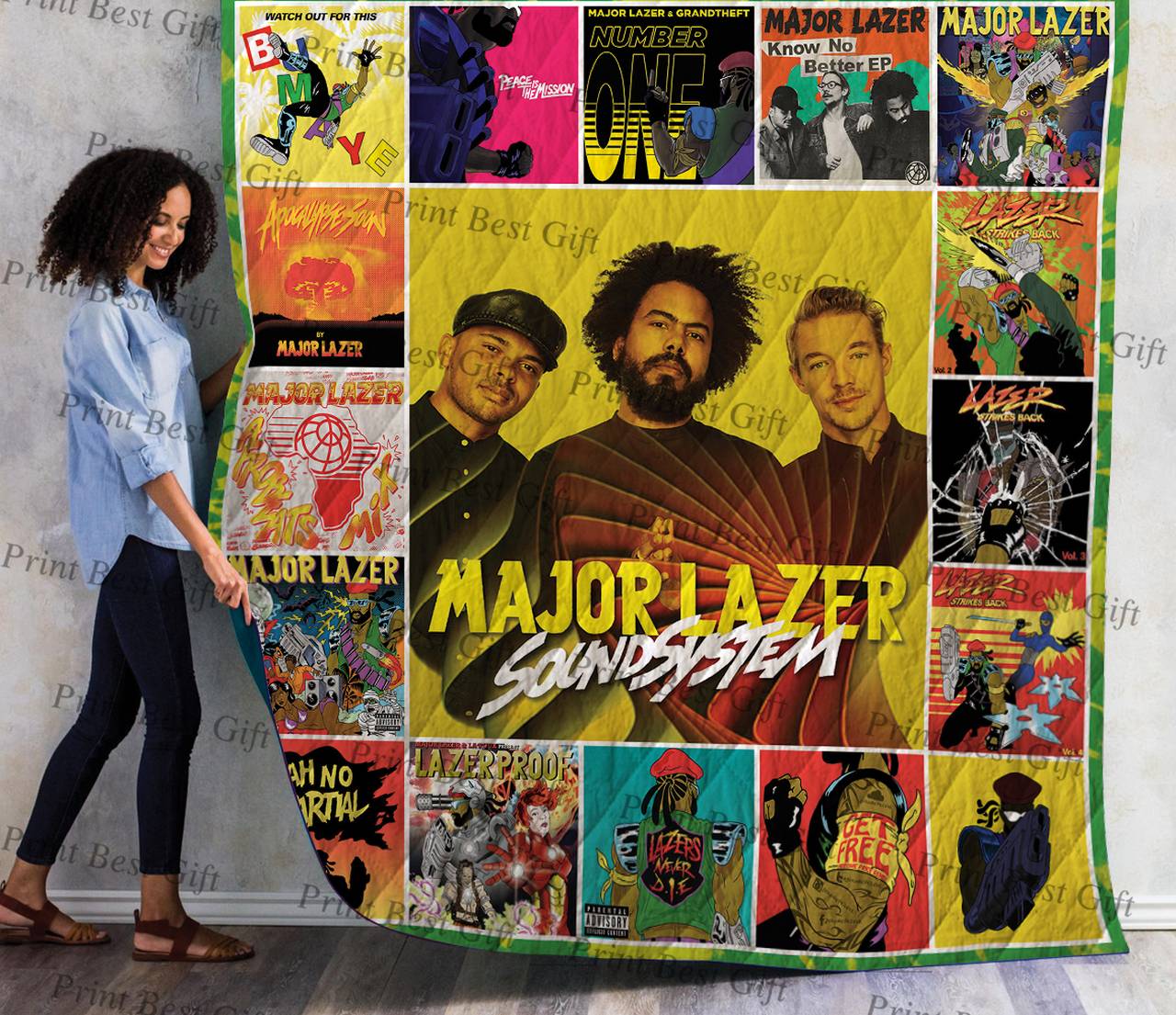 Major Lazer Albums Cover Poster Quilt 2 and Home Decor